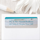 Étiquette d'adresse de retour de White Beach (En situation)