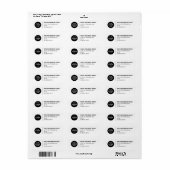 Étiquette d'adresse de retour d'entreprise (Feuille entière)