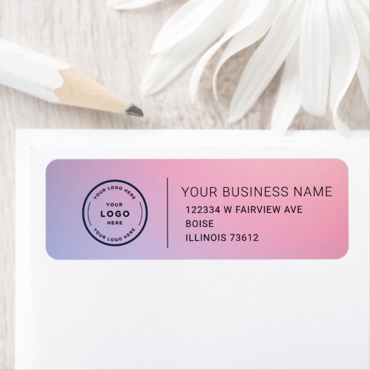 Étiquette d'adresse de retour d'entreprise personn (En situation)