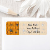 Étiquette d'adresse de retour des araignées lors d (En situation)