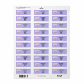 Étiquette d'adresse de retour des ballons mignons (Feuille entière)