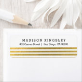 Étiquette d'adresse de retour des bandes classique (En situation)