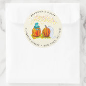 Étiquette d'adresse de retour des Citrouilles mari (Sac)