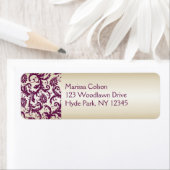 étiquette d'adresse de retour des dommages de prun (En situation)