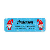 Étiquette d'adresse de retour des elfes de Noël mi (Devant)
