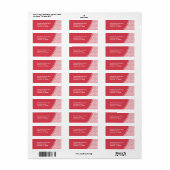 Étiquette d'adresse de retour des scripts Abstrait (Feuille entière)