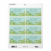 Étiquette d'adresse de retour des tortues de mer r (Feuille entière)