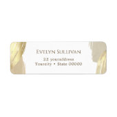 Étiquette d'adresse de retour des traits de pincea (Devant)