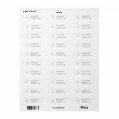 étiquette d'adresse de retour des verres de champa (Feuille entière)