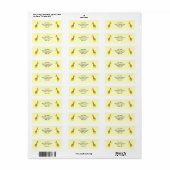 Étiquette d'adresse de retour Design Girafe (Feuille entière)