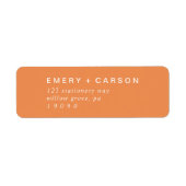 Étiquette d'adresse de retour d'été orange rétro (Devant)