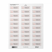 Étiquette d'adresse de retour d'invitation d'anniv (Feuille entière)
