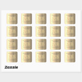 Étiquette d'adresse de retour do-it-yourself, or j (Feuille)