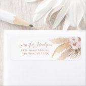 Étiquette d'adresse de retour d'orchidée d'herbe d (En situation)