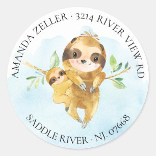Étiquette d'adresse de retour du Baby shower de fe