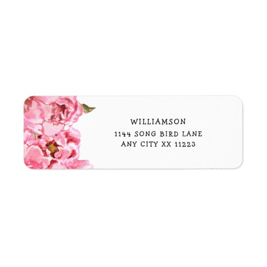 Étiquette d'adresse de retour du baby shower Pink (Devant)