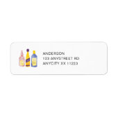 Étiquette d'adresse de retour du bar (Devant)