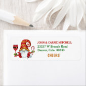 Étiquette d'adresse de retour du cadeau de Noël (En situation)