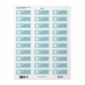 Étiquette d'adresse de retour du fantôme bleu (Feuille entière)