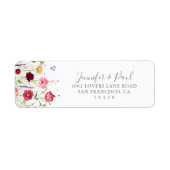 Étiquette d'adresse de retour du Fleur sauvage mul (Devant)