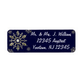 Étiquette d'adresse de retour du flocon de neige G (Devant)