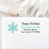 Étiquette d'adresse de retour du flocon de neige H (En situation)