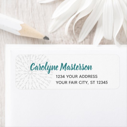 Étiquette d'adresse de retour du graphique crochet (En situation)