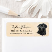 Étiquette d'adresse de retour du laboratoire noir (En situation)