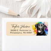 Étiquette d'adresse de retour du laboratoire noir (En situation)