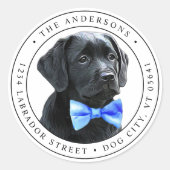 Étiquette d'adresse de retour du Labrador Retrieve (Devant)