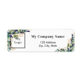 Étiquette d'adresse de retour du logo d'entreprise (Devant)