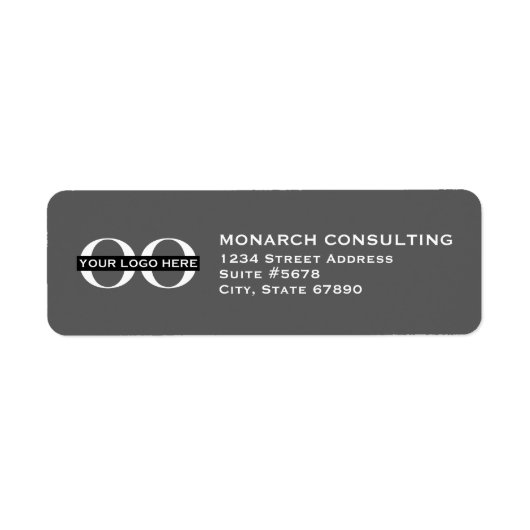 Étiquette d'adresse de retour du logo d'entreprise (Devant)