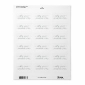 Étiquette d'adresse de retour du Mariage blanc de  (Feuille entière)