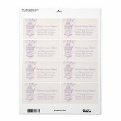 Étiquette d'adresse de retour du mariage de cage d (Feuille entière)