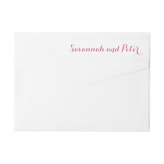 Étiquette d'adresse de retour du Mariage de script (Dos)