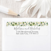 Étiquette d'adresse de retour du Mariage vert à fl (En situation)