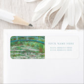 ÉTIQUETTE D'ADRESSE DE RETOUR DU MONET "PONT JAPON (En situation)