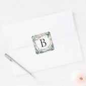 Étiquette d'adresse de retour du monogramme botani (Enveloppe)