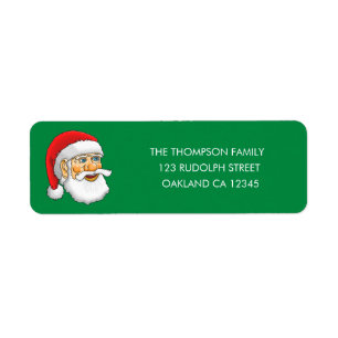 Étiquette d'adresse de retour du Père Noël