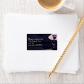 Étiquette d'adresse de retour du Rose Violet Vivid (En situation)