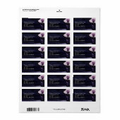 Étiquette d'adresse de retour du Rose Violet Vivid (Feuille entière)