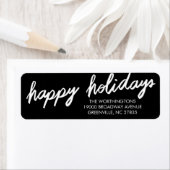 Étiquette d'adresse de retour du script de congés  (En situation)