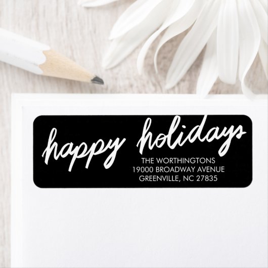 Étiquette d'adresse de retour du script de congés  (En situation)