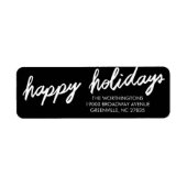 Étiquette d'adresse de retour du script de congés  (Devant)