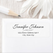 Étiquette d'adresse de retour du script de Mariage (En situation)