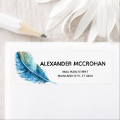 Étiquette d'adresse de retour du script de plume (En situation)