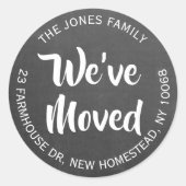 Étiquette d'adresse de retour du tableau noir (Devant)