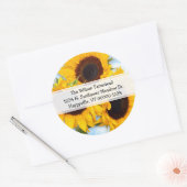 Étiquette d'adresse de retour du tournestournesol (Enveloppe)