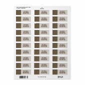 Étiquette d'adresse de retour Earth Arches (Feuille entière)