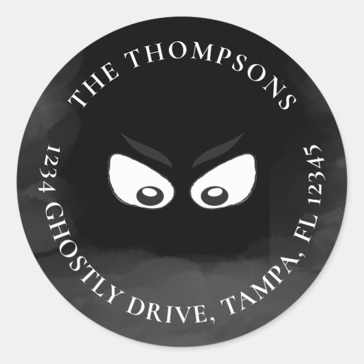 Étiquette d'adresse de retour Éffrayante Ghost Cut (Devant)